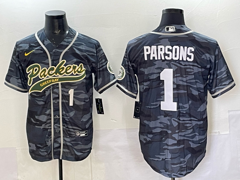 Men Green Bay Packers #1 Parsons camo Nike NFL 2025 jersey 02